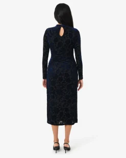Sapphire Velvet Burnout Dress