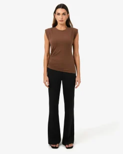 Sarah Padded Ruched Jersey Top