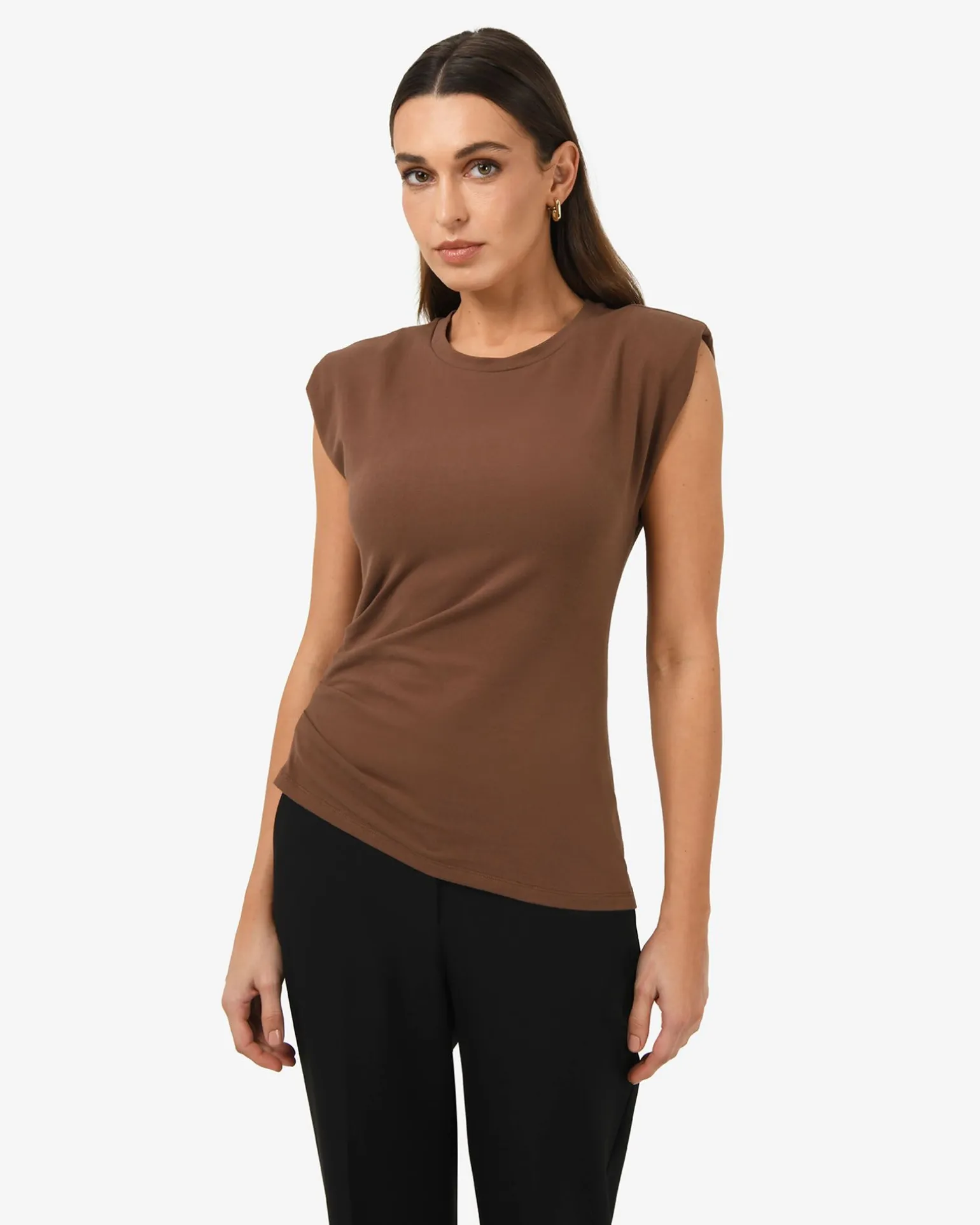 Sarah Padded Ruched Jersey Top