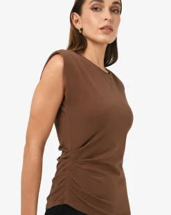 Sarah Padded Ruched Jersey Top