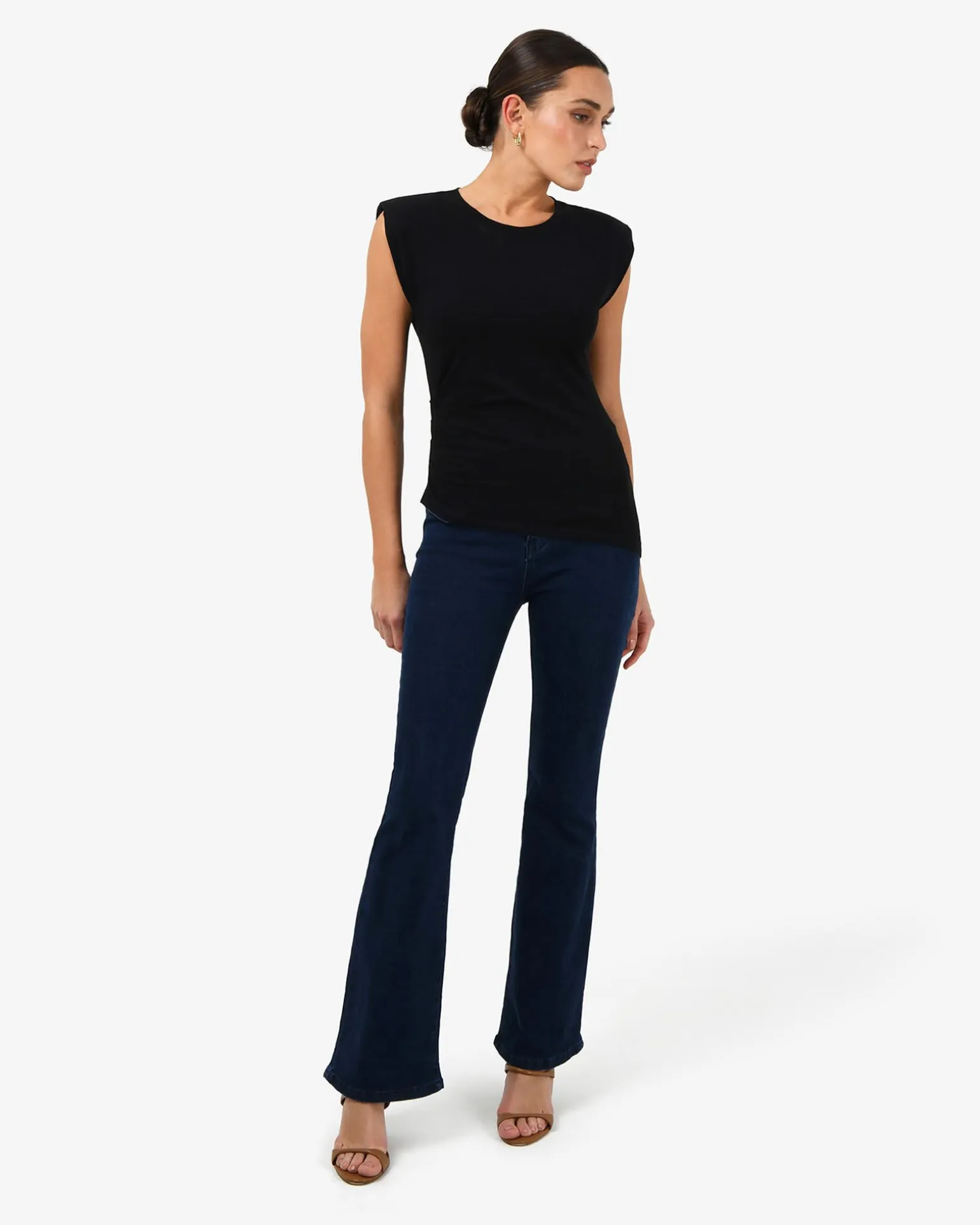 Sarah Padded Ruched Jersey Top