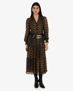 Shakira V-neck Button Dress