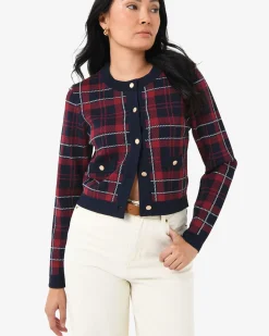 Siane Check Knit Cardigan