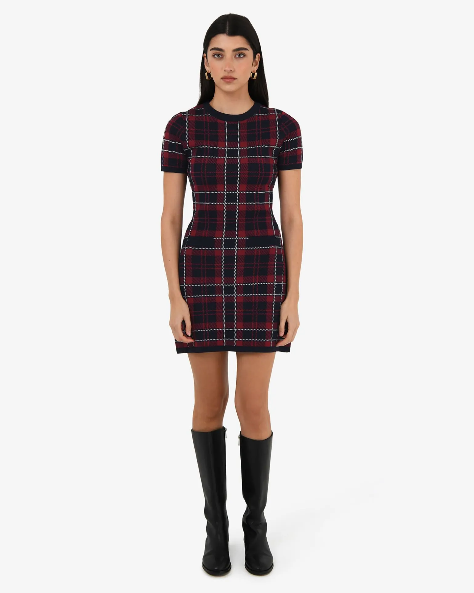 Siane Check Knit Dress