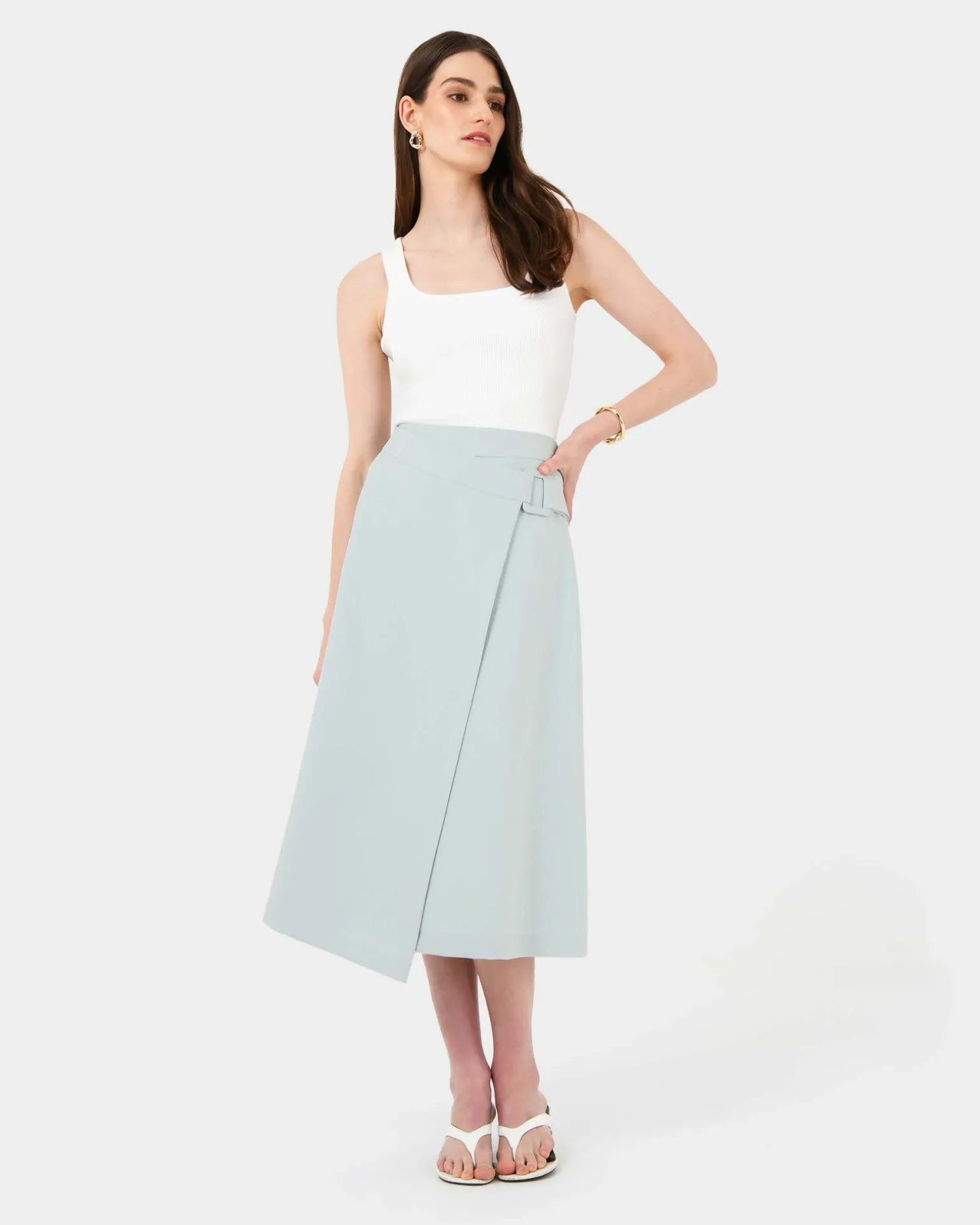 Sofia Wrap Midi Skirt