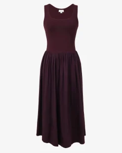 Soho Cotton & Knit Midi Dress