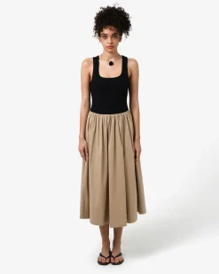 Soho Cotton & Knit Midi Dress