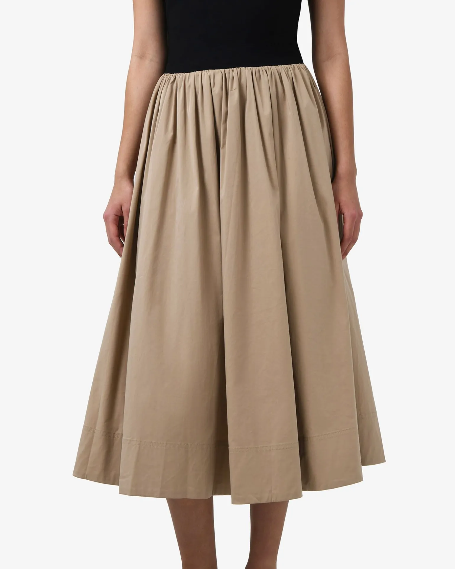 Soho Cotton & Knit Midi Dress