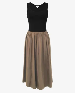 Soho Cotton & Knit Midi Dress
