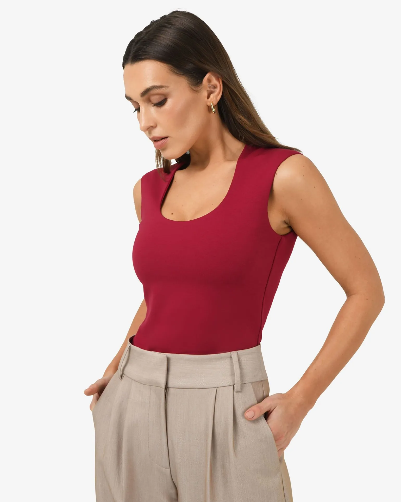 Soho Rounded Square Neck Top