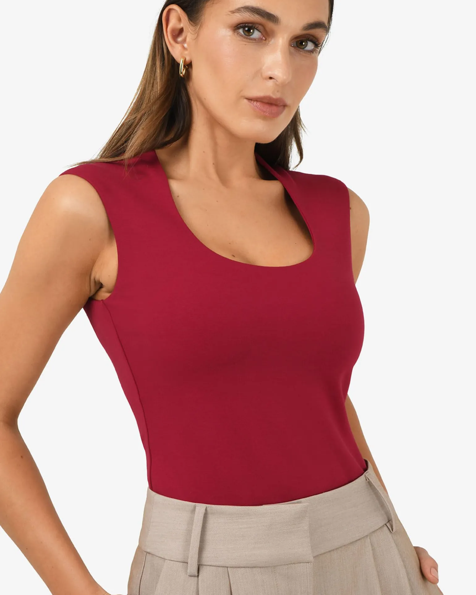 Soho Rounded Square Neck Top
