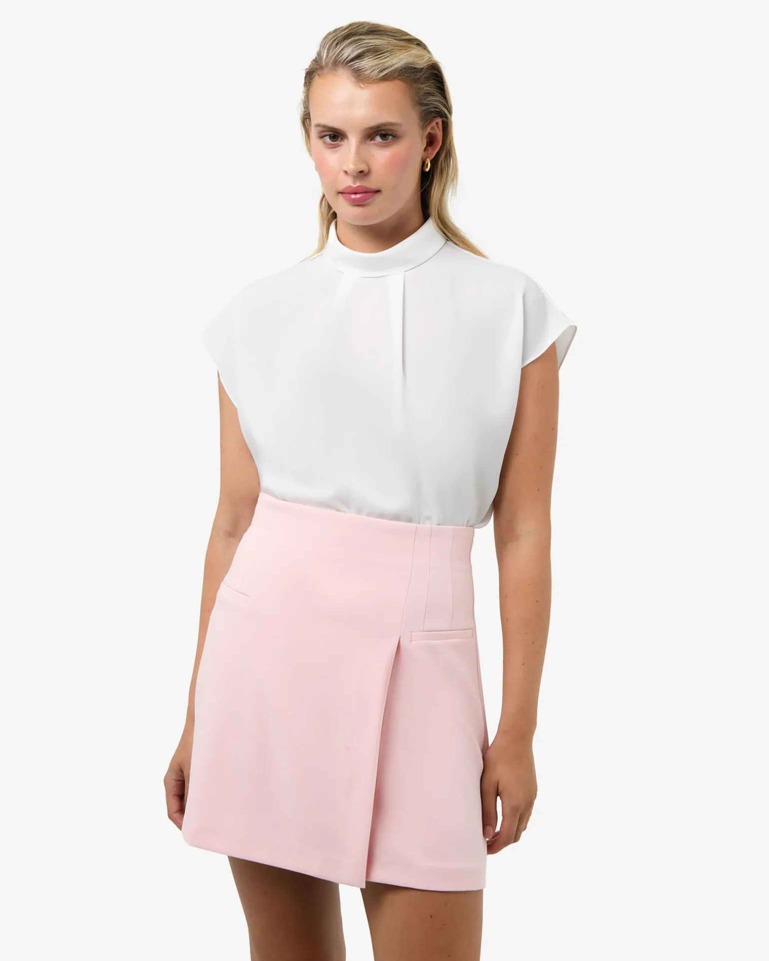 Tiara High Neck Shell Top