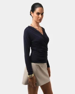 Tika Crossover Ruched Top
