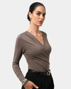 Tika Crossover Ruched Top