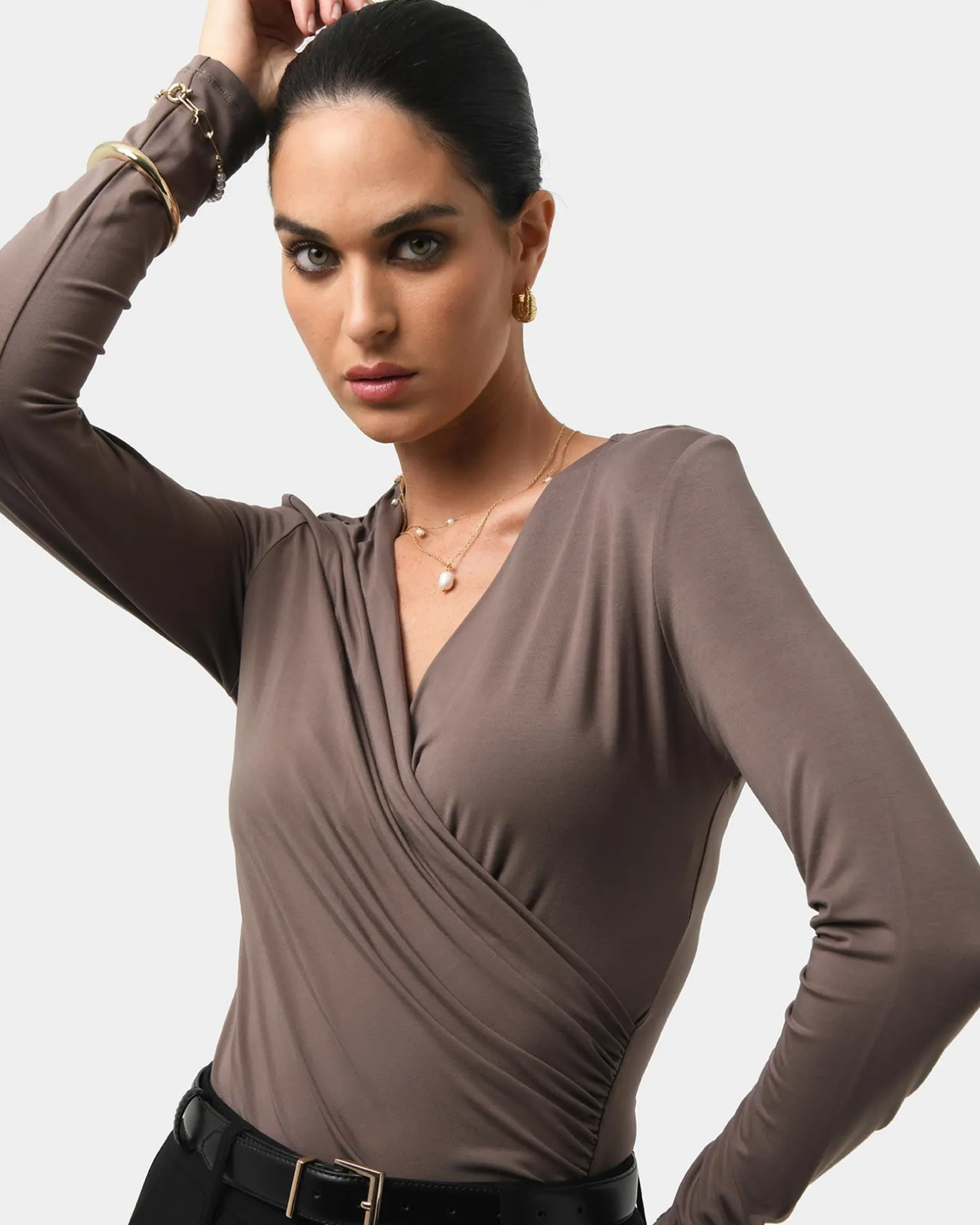 Tika Crossover Ruched Top