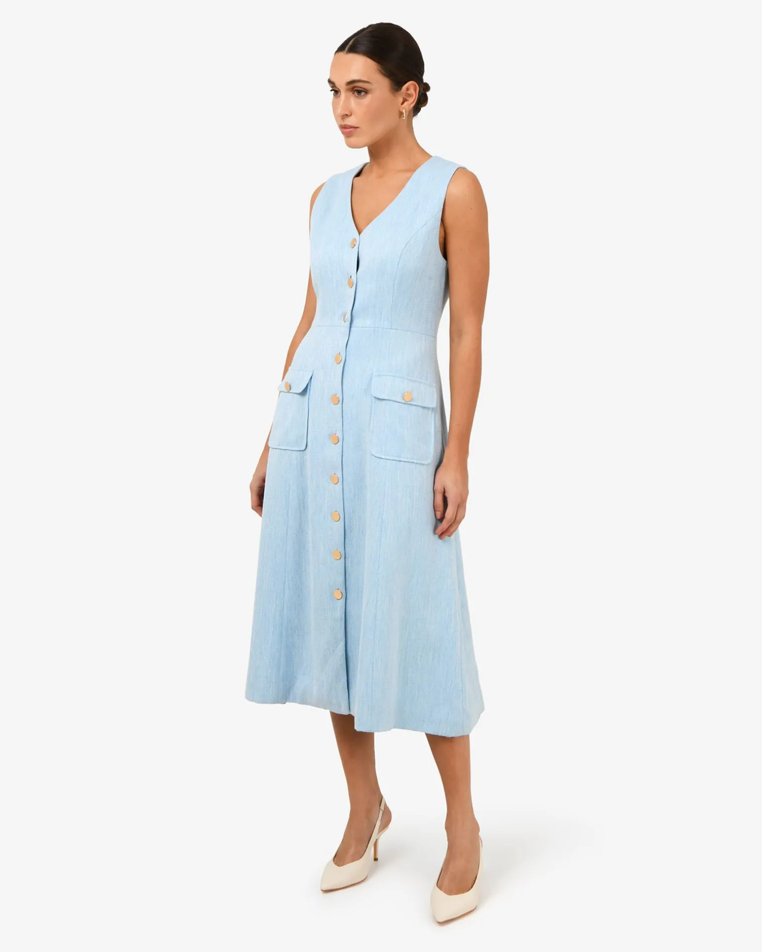 Valena Tweed Midi Dress