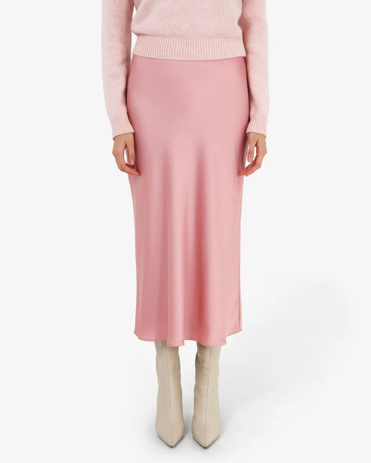Valeria A-line Satin Skirt
