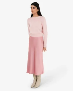 Valeria A-line Satin Skirt