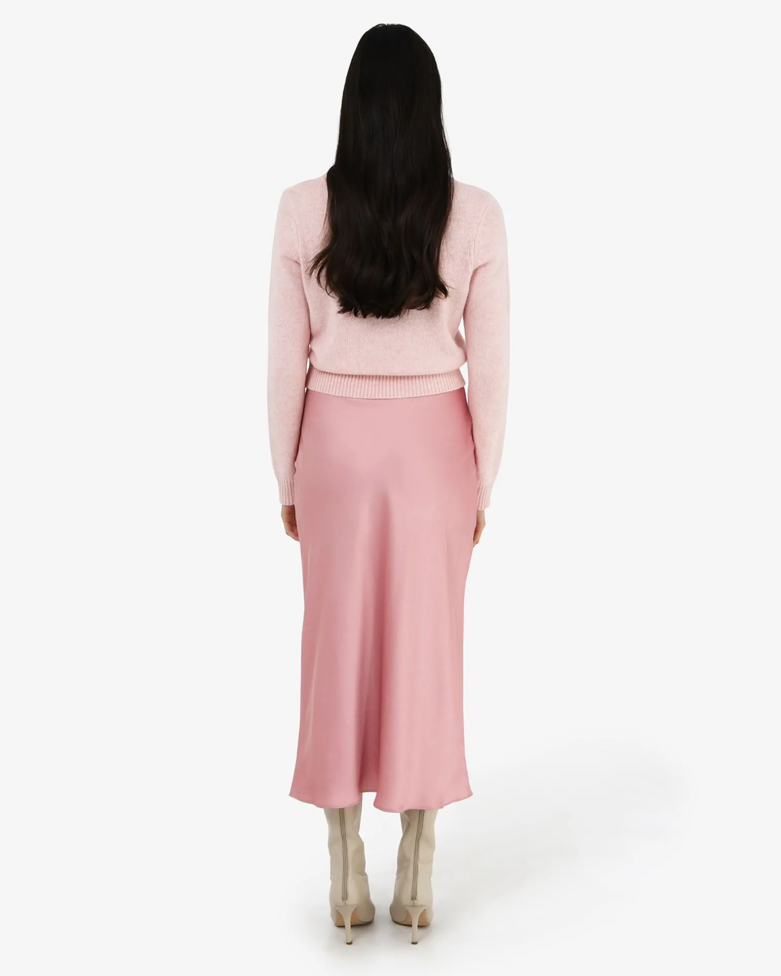 Valeria A-line Satin Skirt
