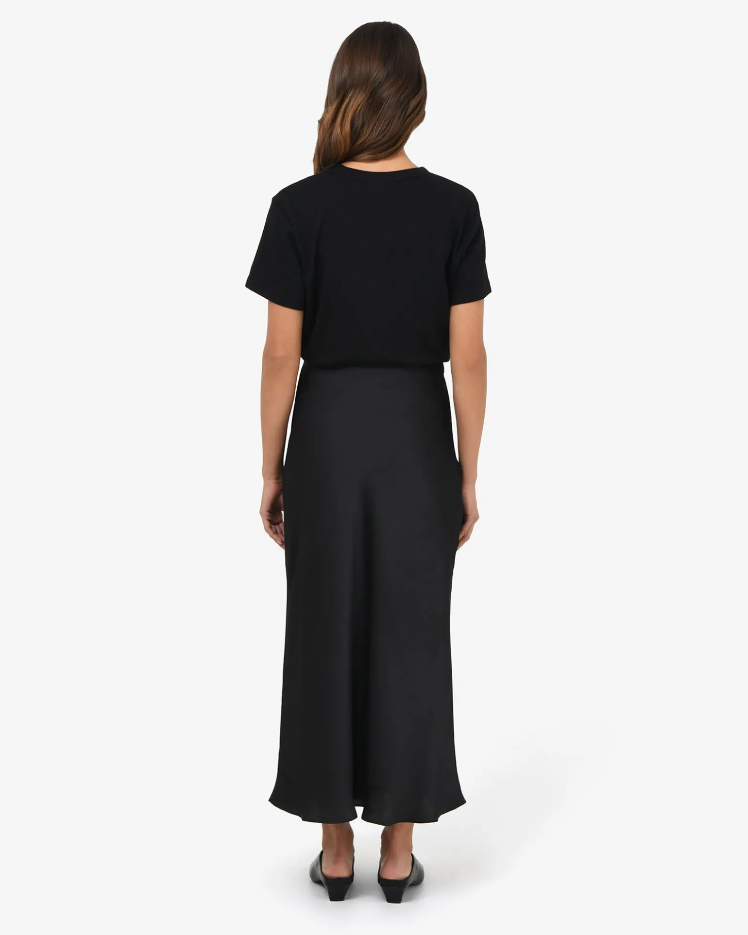 Valeria A-line Satin Skirt