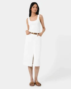 Veronique Midi Denim Skirt