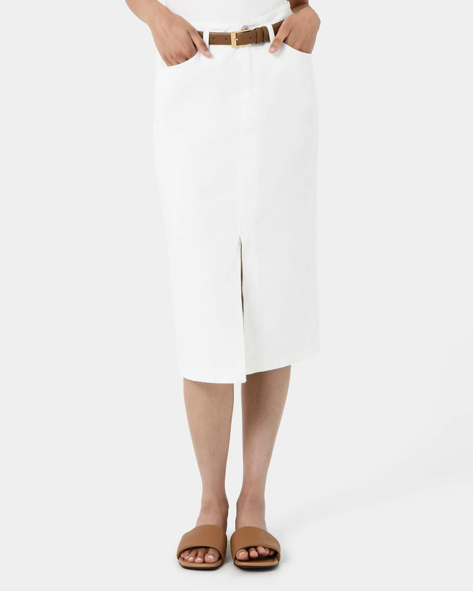 Veronique Midi Denim Skirt