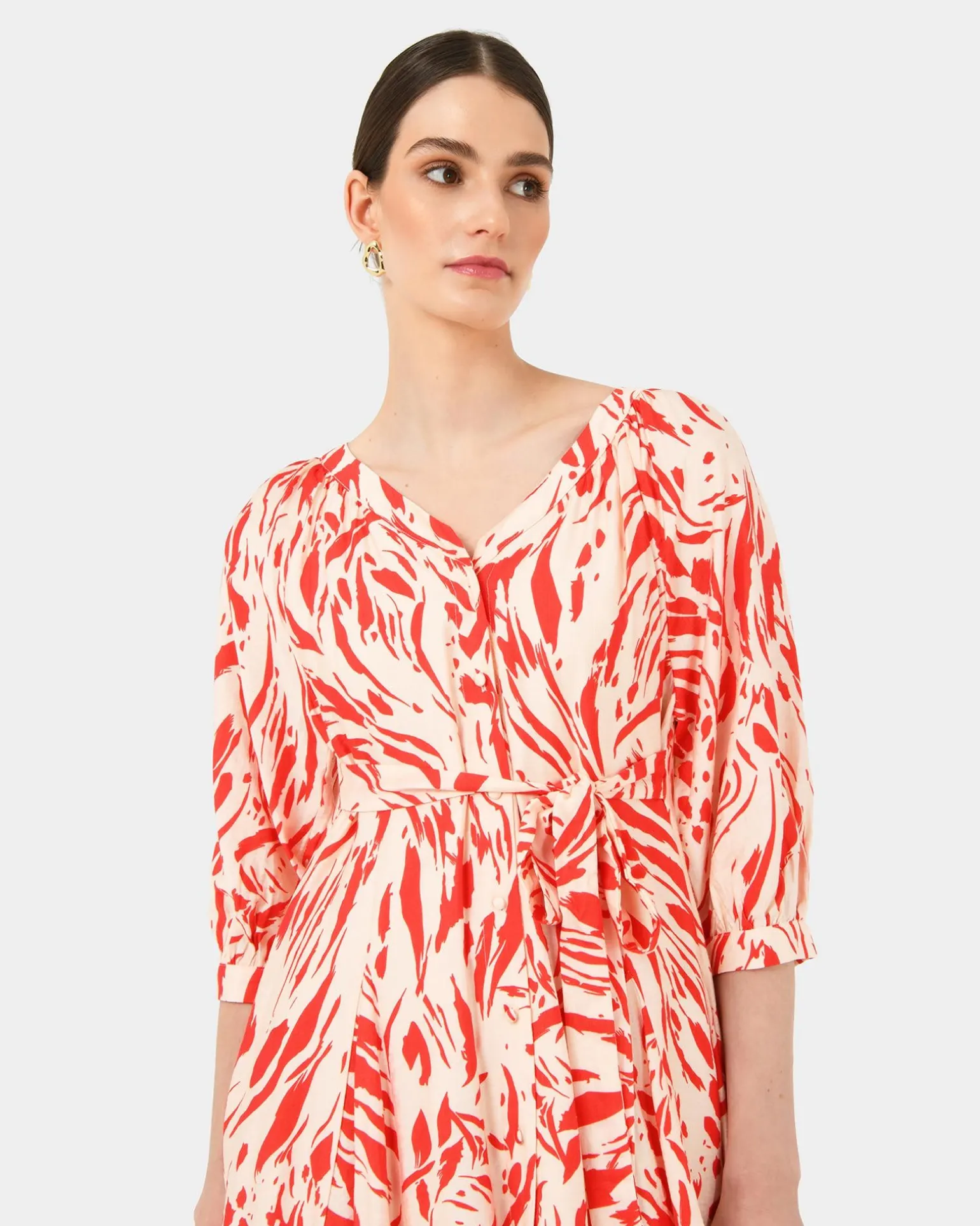 Vienna V-neck Tie Dress