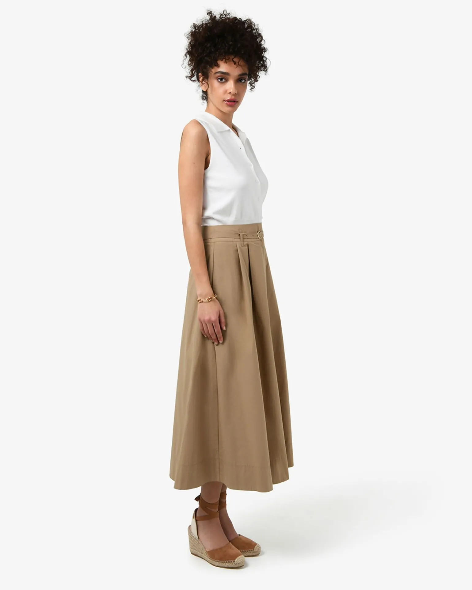 Willow Cotton Belted Skirt
