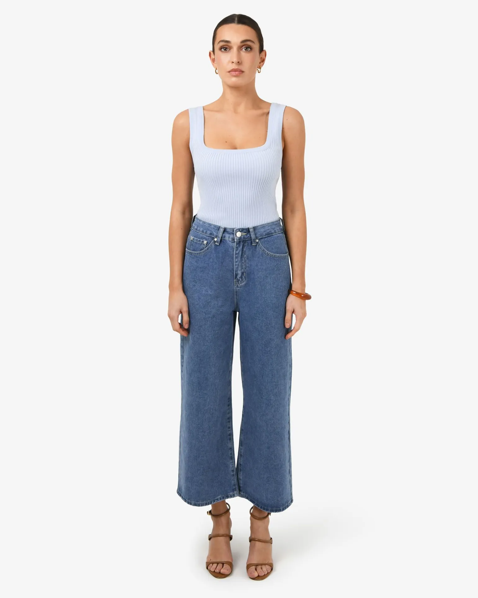 Windsor Cropped Wide Leg Jeans