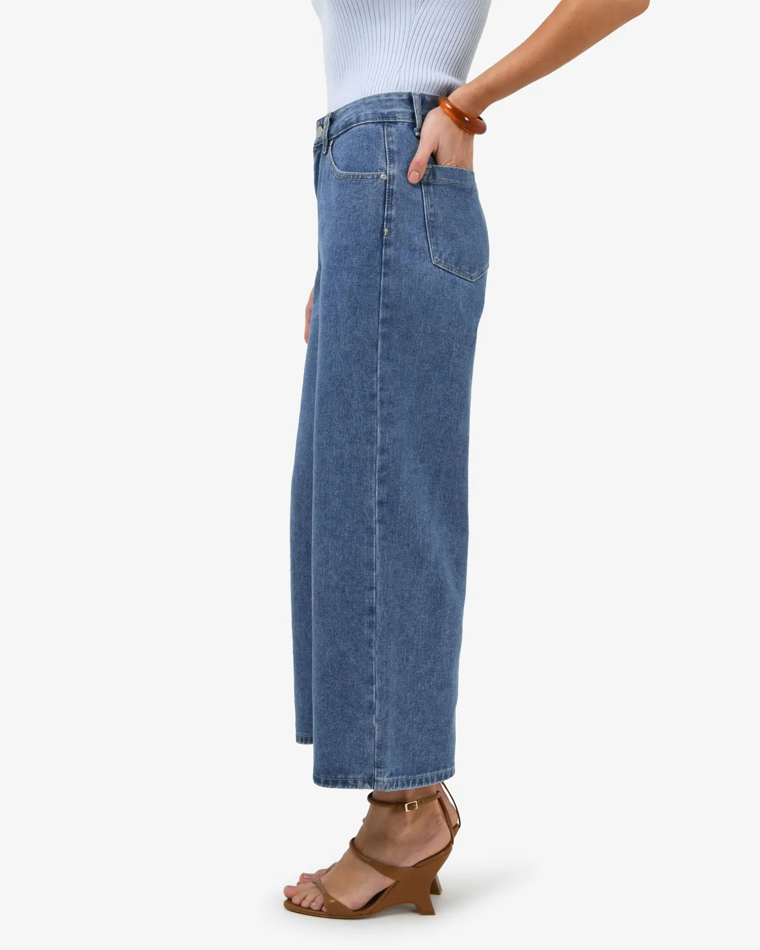 Windsor Cropped Wide Leg Jeans