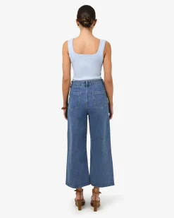 Windsor Cropped Wide Leg Jeans