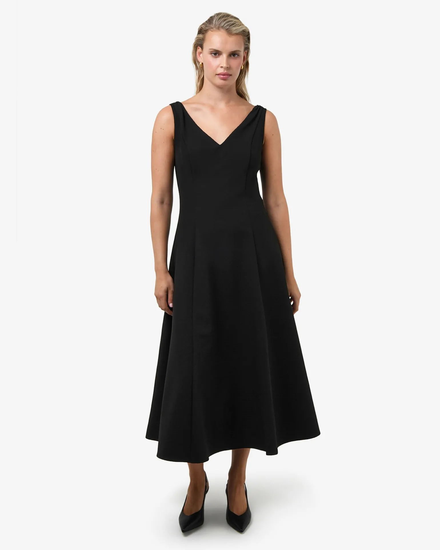 Yana V Neck Panel Dress