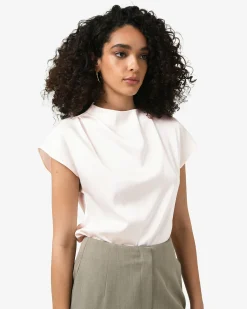 Zafina Pleated Draped Top