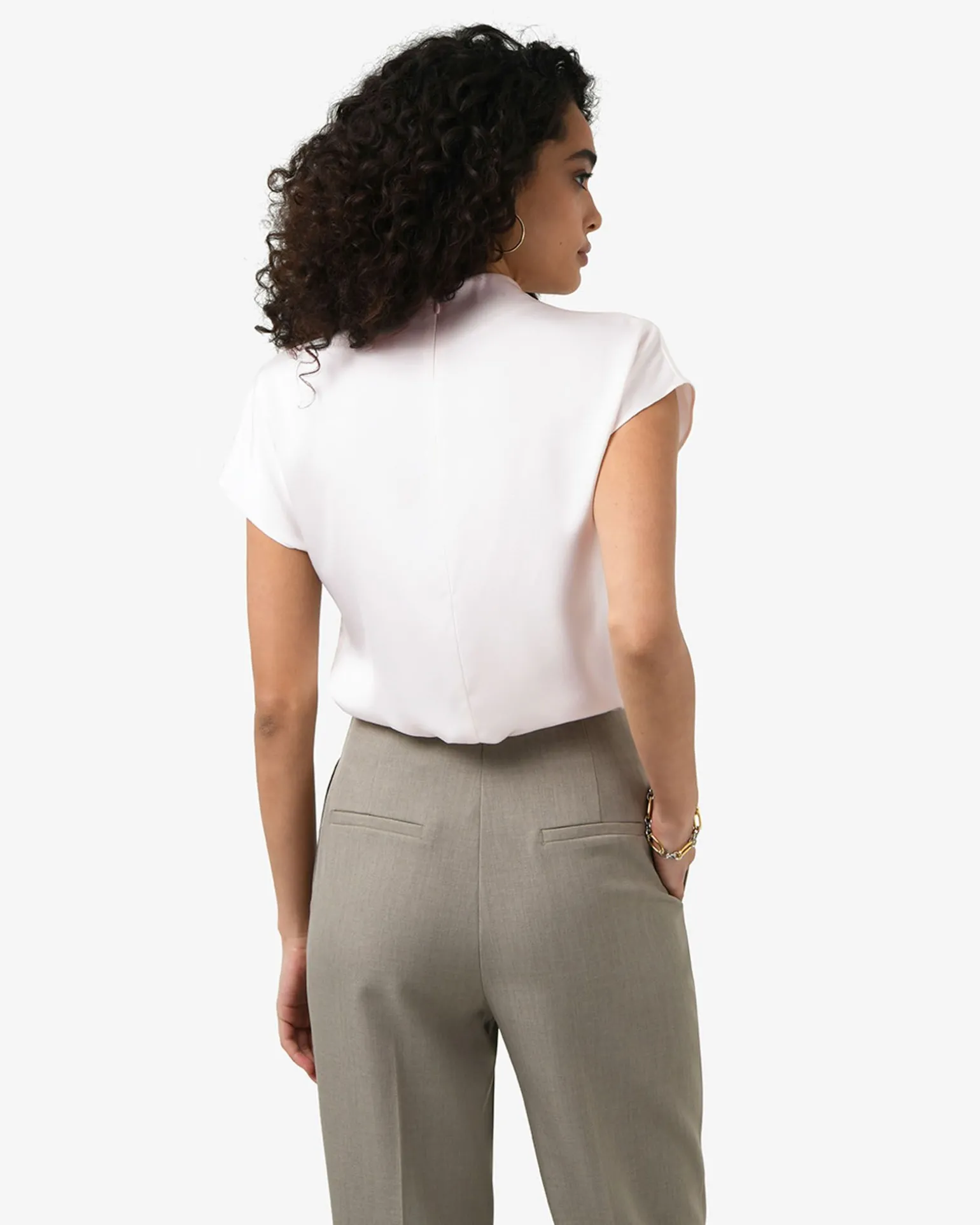 Zafina Pleated Draped Top