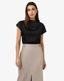 Zafina Pleated Draped Top