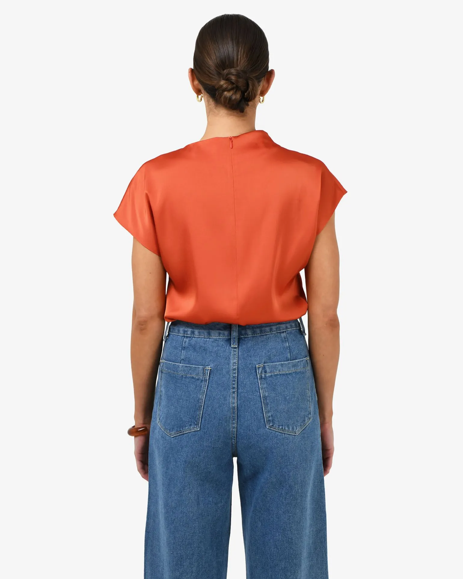 Zafina Pleated Draped Top