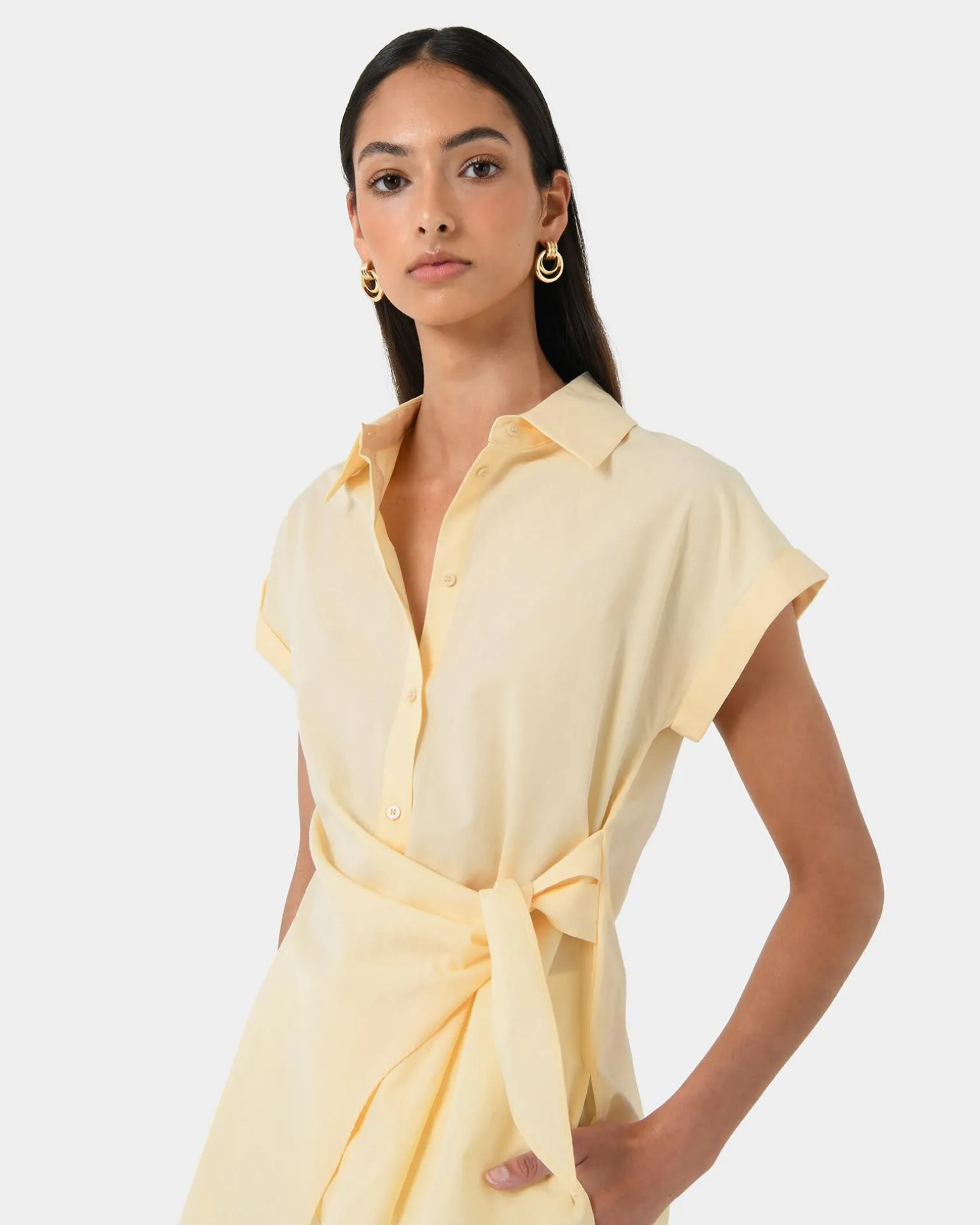 Zalia Tie Button Shirt