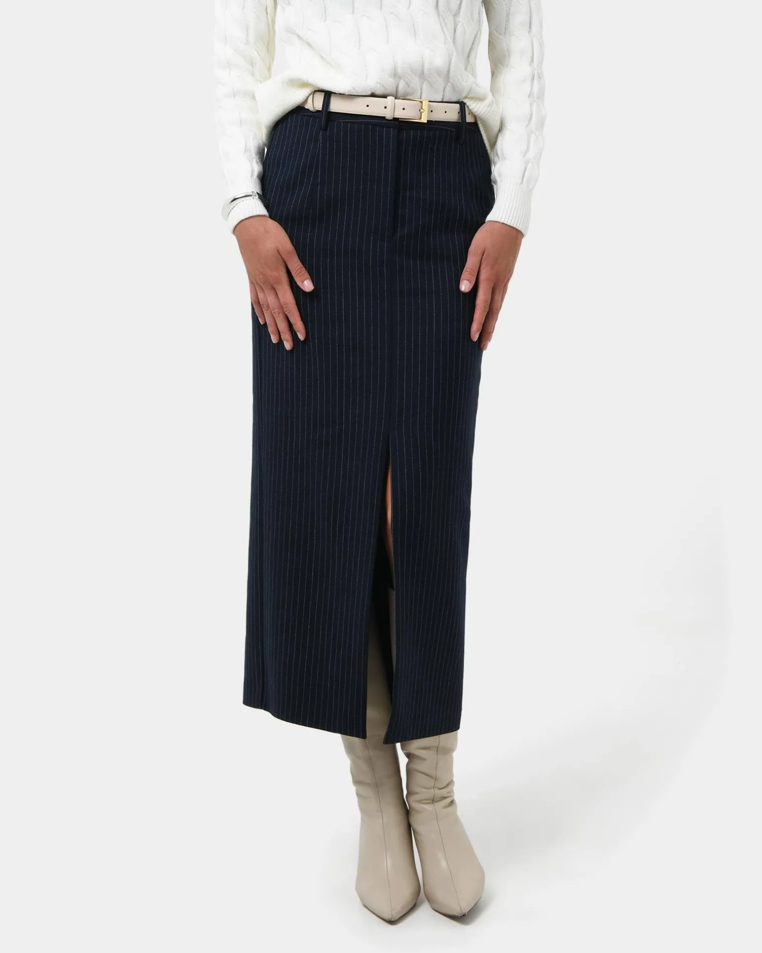 Zara Tailored Midi Skirt