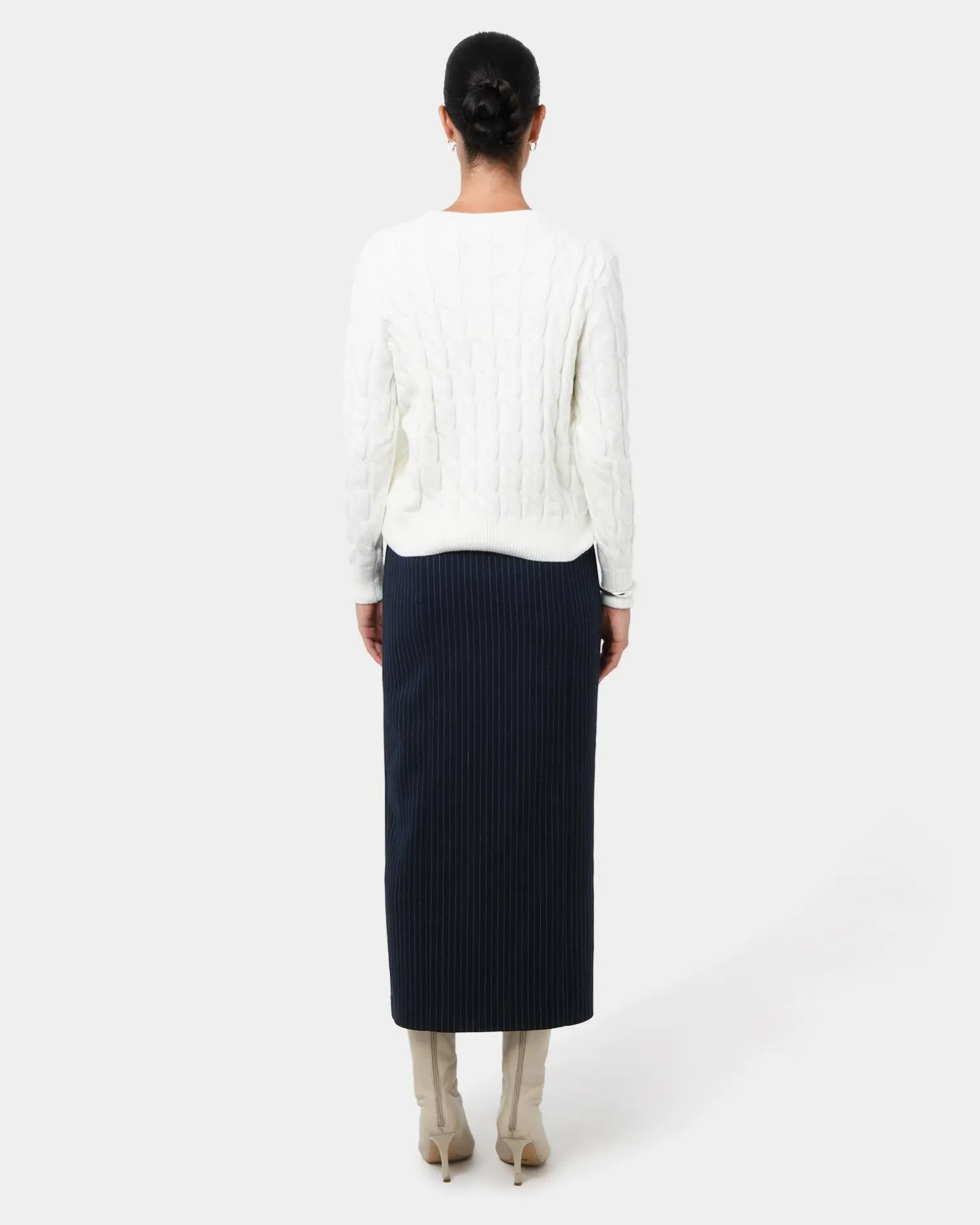 Zara Tailored Midi Skirt